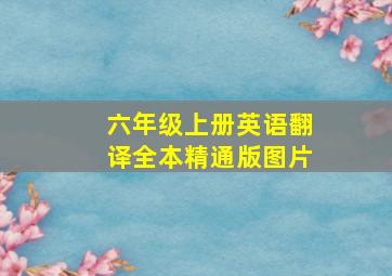 六年级上册英语翻译全本精通版图片