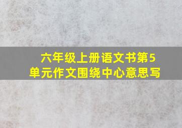 六年级上册语文书第5单元作文围绕中心意思写