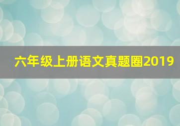 六年级上册语文真题圈2019