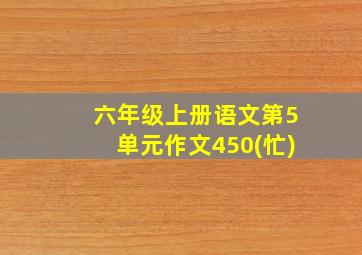 六年级上册语文第5单元作文450(忙)