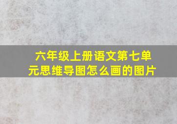 六年级上册语文第七单元思维导图怎么画的图片