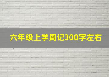 六年级上学周记300字左右