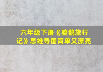 六年级下册《骑鹅旅行记》思维导图简单又漂亮