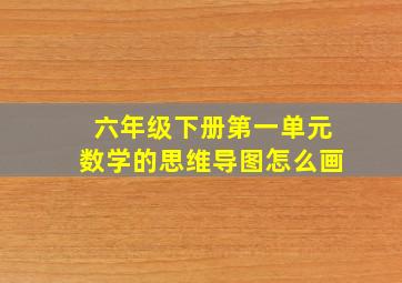 六年级下册第一单元数学的思维导图怎么画