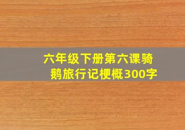 六年级下册第六课骑鹅旅行记梗概300字