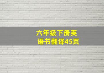 六年级下册英语书翻译45页