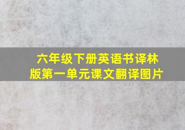 六年级下册英语书译林版第一单元课文翻译图片