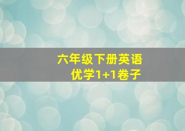 六年级下册英语优学1+1卷子