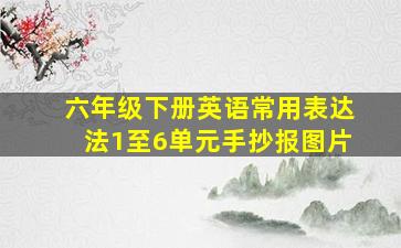 六年级下册英语常用表达法1至6单元手抄报图片