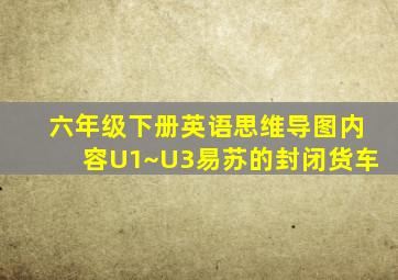 六年级下册英语思维导图内容U1~U3易苏的封闭货车