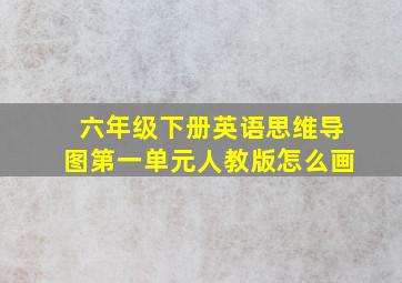 六年级下册英语思维导图第一单元人教版怎么画