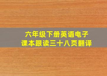 六年级下册英语电子课本跟读三十八页翻译