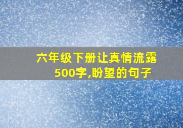 六年级下册让真情流露500字,盼望的句子