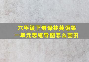 六年级下册译林英语第一单元思维导图怎么画的