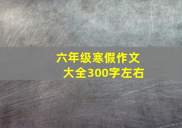 六年级寒假作文大全300字左右