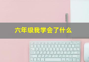 六年级我学会了什么