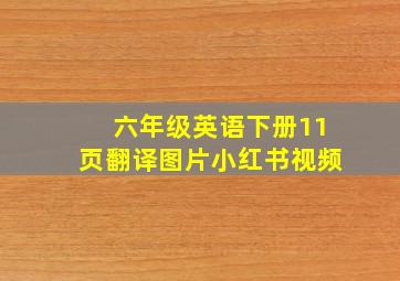 六年级英语下册11页翻译图片小红书视频