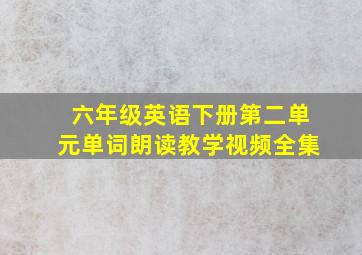 六年级英语下册第二单元单词朗读教学视频全集