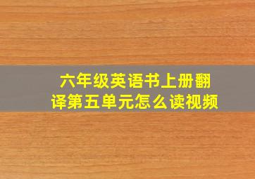 六年级英语书上册翻译第五单元怎么读视频