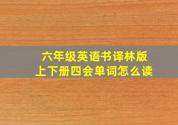 六年级英语书译林版上下册四会单词怎么读