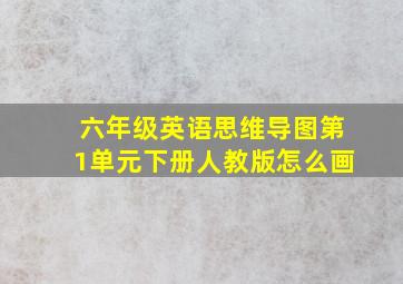 六年级英语思维导图第1单元下册人教版怎么画