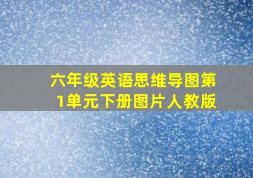 六年级英语思维导图第1单元下册图片人教版