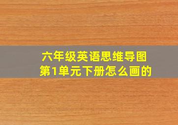 六年级英语思维导图第1单元下册怎么画的