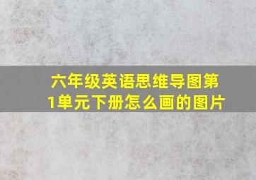 六年级英语思维导图第1单元下册怎么画的图片