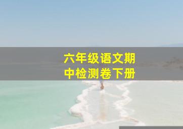 六年级语文期中检测卷下册