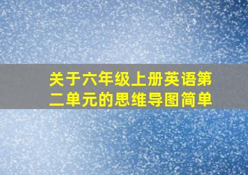 关于六年级上册英语第二单元的思维导图简单