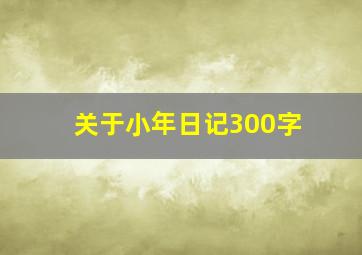 关于小年日记300字