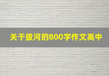 关于拔河的800字作文高中