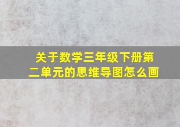 关于数学三年级下册第二单元的思维导图怎么画