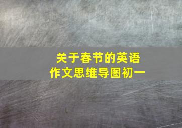 关于春节的英语作文思维导图初一