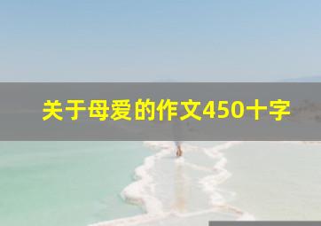 关于母爱的作文450十字