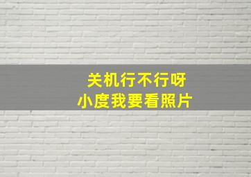 关机行不行呀小度我要看照片