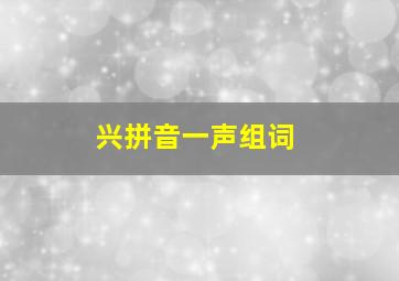 兴拼音一声组词