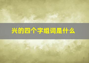 兴的四个字组词是什么