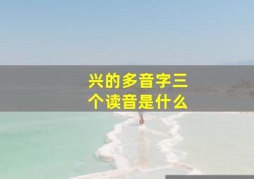 兴的多音字三个读音是什么