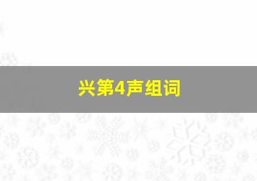 兴第4声组词