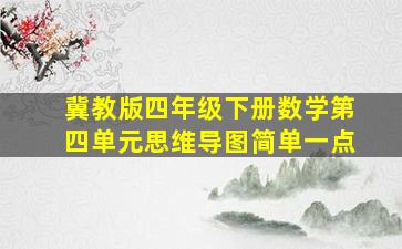 冀教版四年级下册数学第四单元思维导图简单一点