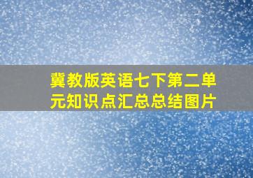 冀教版英语七下第二单元知识点汇总总结图片