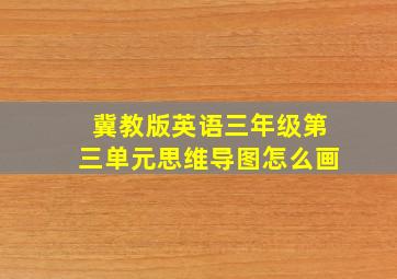 冀教版英语三年级第三单元思维导图怎么画