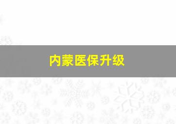 内蒙医保升级