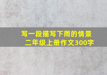 写一段描写下雨的情景二年级上册作文300字