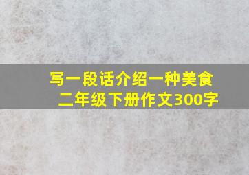 写一段话介绍一种美食二年级下册作文300字