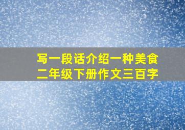 写一段话介绍一种美食二年级下册作文三百字