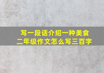 写一段话介绍一种美食二年级作文怎么写三百字