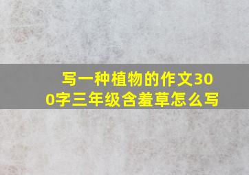 写一种植物的作文300字三年级含羞草怎么写