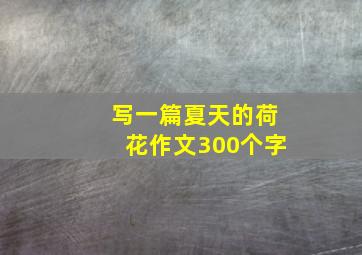 写一篇夏天的荷花作文300个字